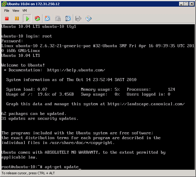 Root Login showing upgrade requirement