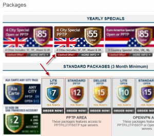 VPN Order Options