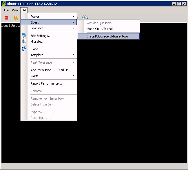 Mount VMWare Tools
